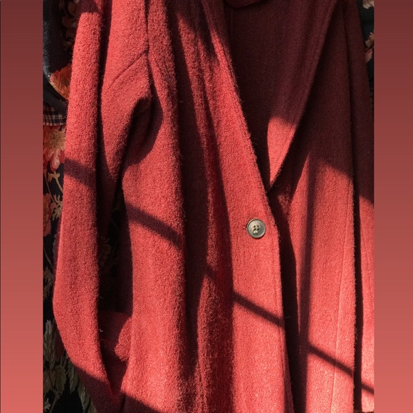 Rachel Zoe rust orange wool blend coat - Picture 8 of 16